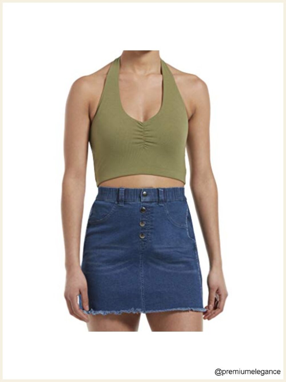 HUE Women's Blackout Cotton Midriff Bandeau Tube Halter Top
